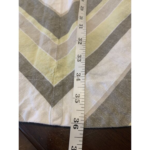 Liz Claiborne Linen Strip Coastal Grandma Midi Dress Size L Chevron - Picture 6 of 8